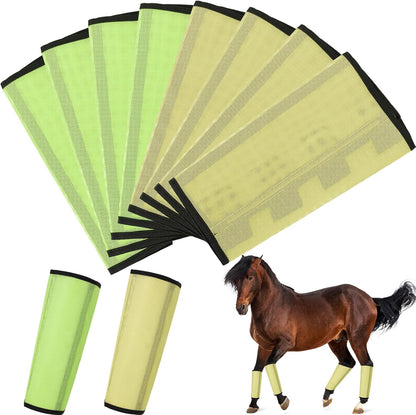 8 Pcs Horse Fly Boots UV-Protective Mesh Ventilated, Fly Boots for Protecting Horse Legs & Stomp-reducing from Insect Bites - Image 9