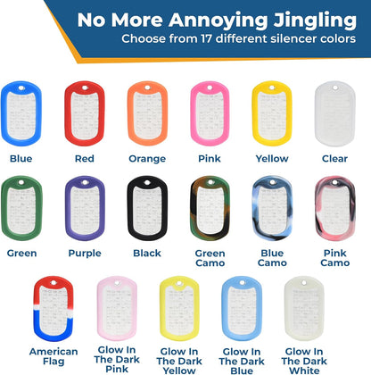 GoTags embossed identification tags showing five lines of custom text