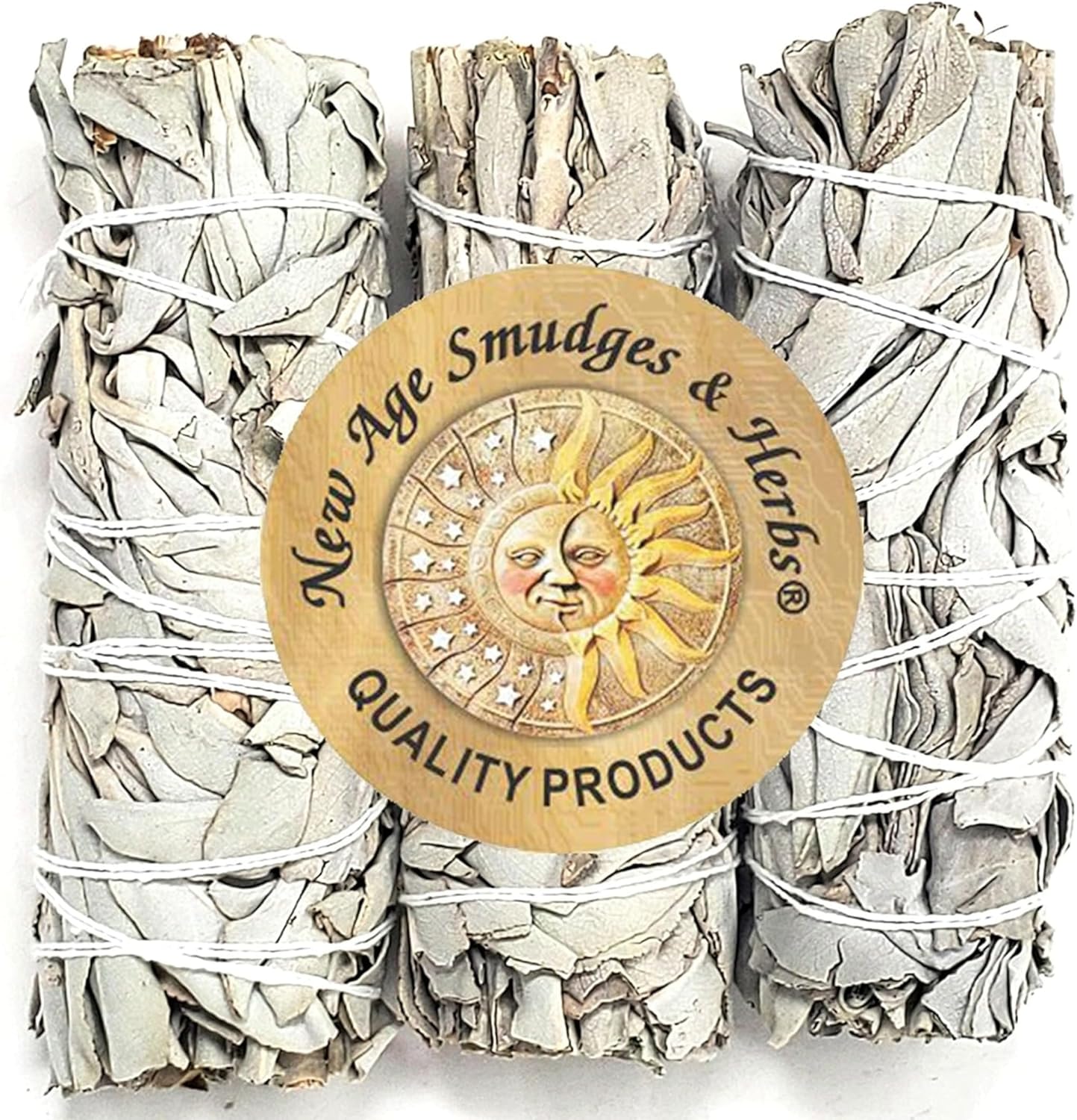 New Age Smudges Herbs California White Sage front view pack of three