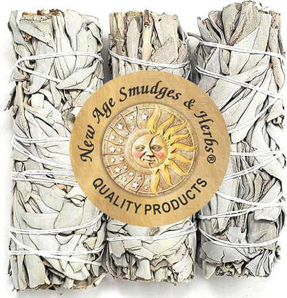 New Age Smudges Herbs California White Sage front view pack of three