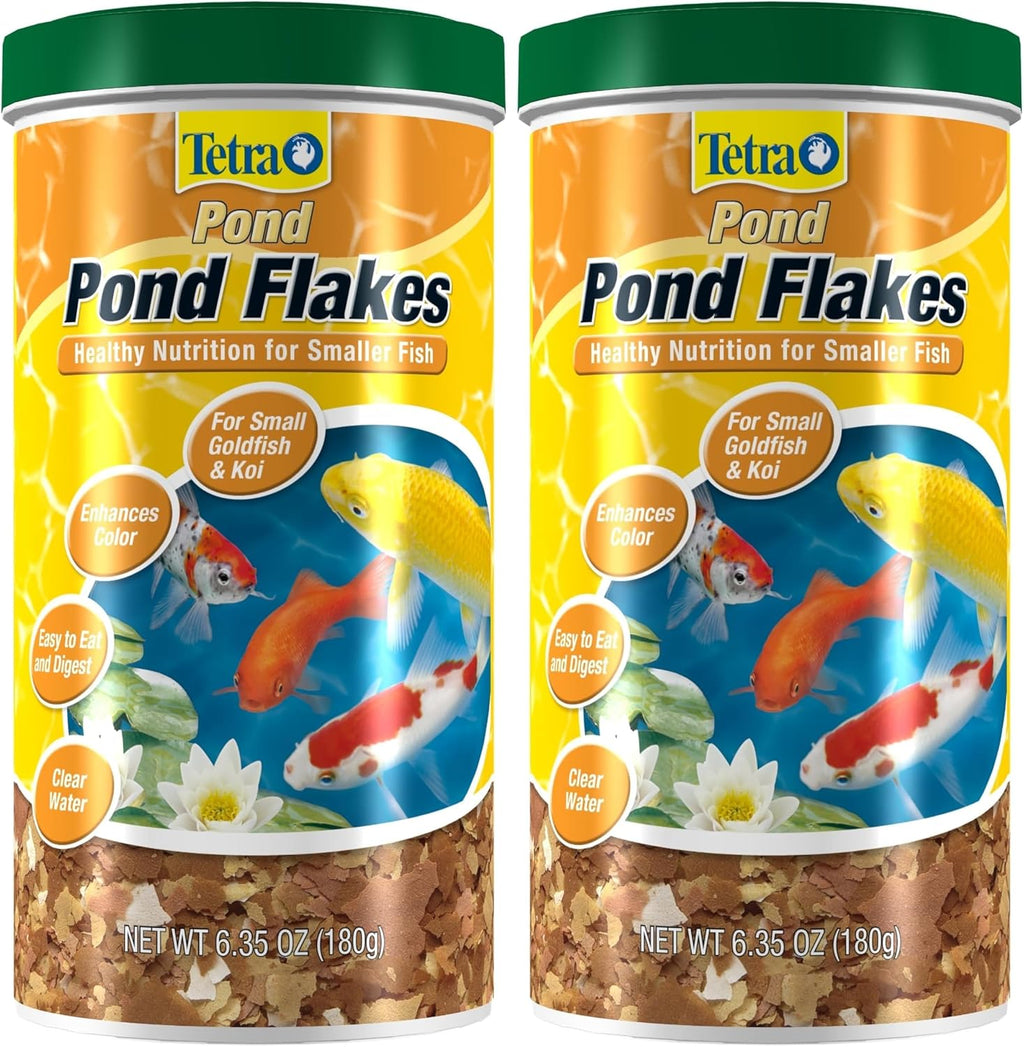 Tetra Pond Flakes packaging details and brand logo