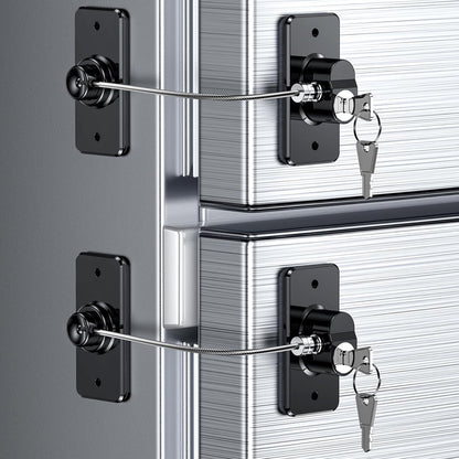 Wilniry 2 pack refrigerator door lock front view