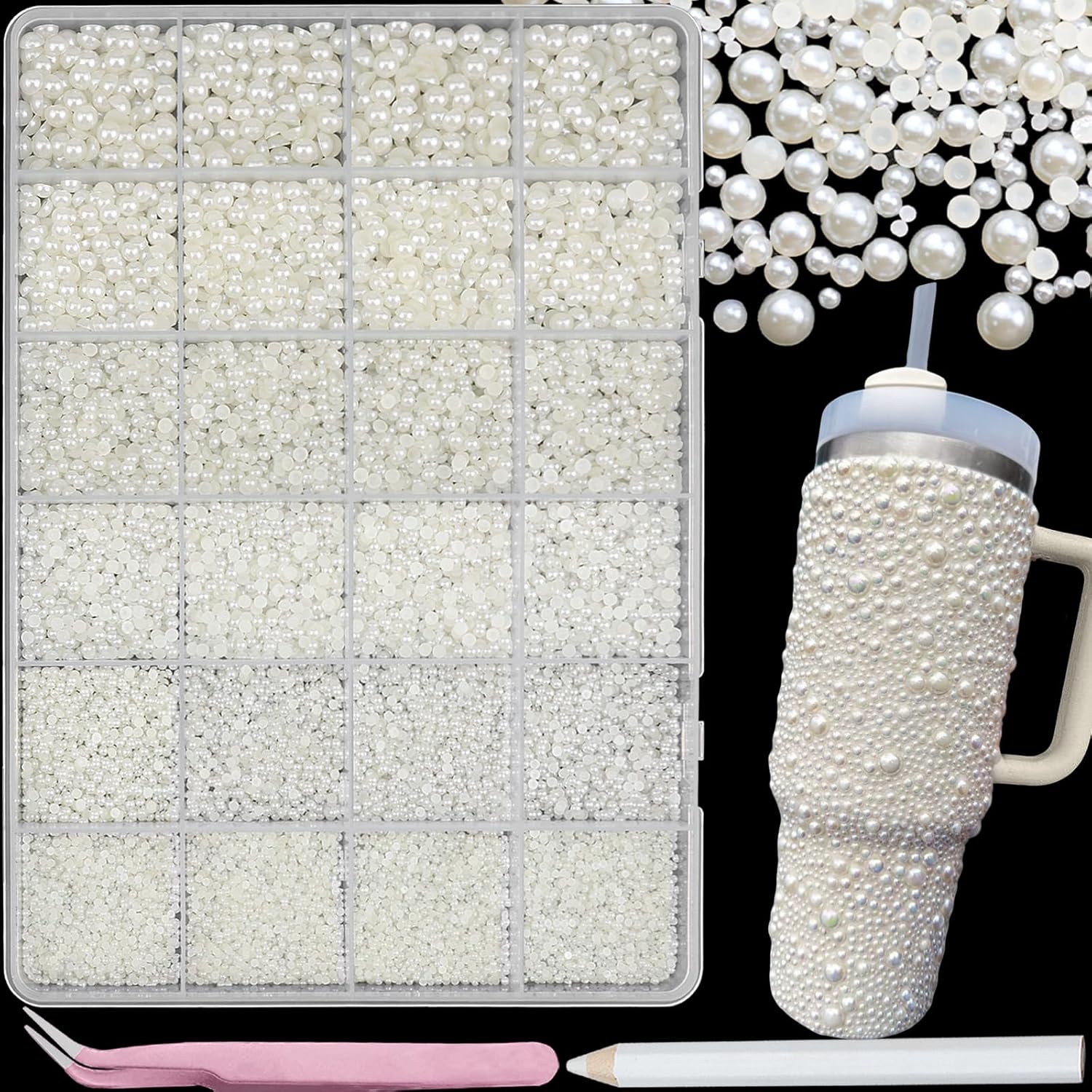 Semata Bedazzling Kit front view with storage box and tools.