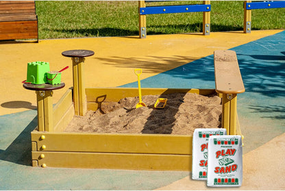 Quikrete play sand packaging for landscaping and hobbies