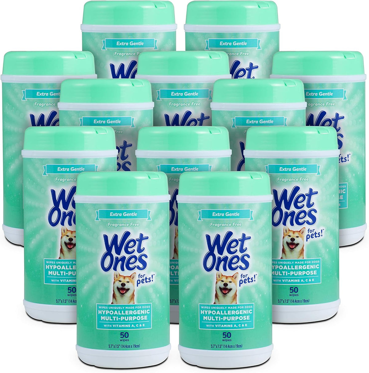 Wet Ones for pets imported premium fragrance free dog wipes packaging