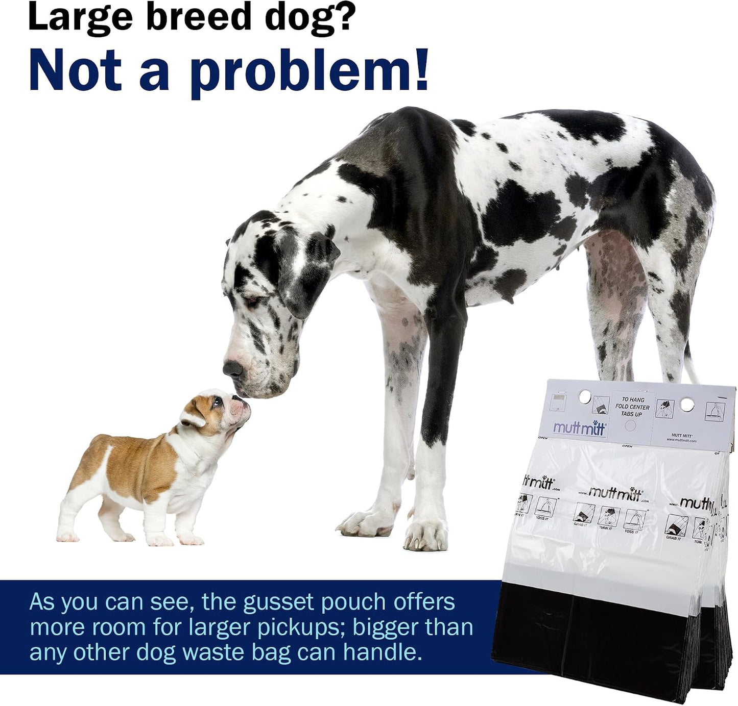 Mutt Mitt leakproof commercial grade dog waste station header bags close up