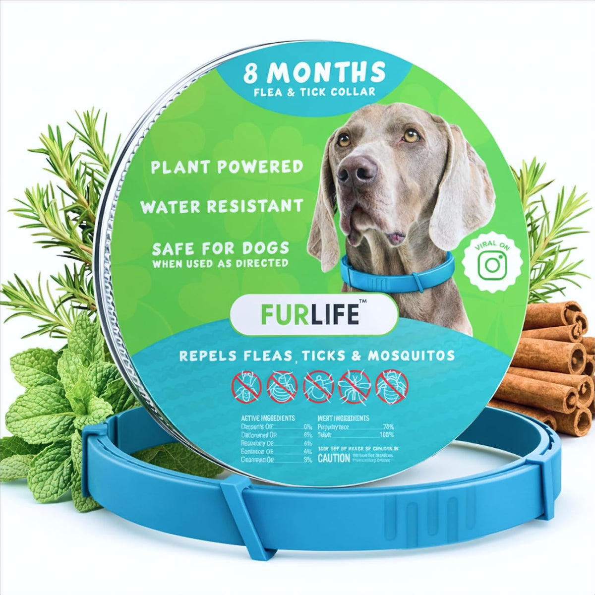 FurLife Flea and Tick Collar for Dogs - Waterproof Red Dog Collar, Pet Supplies for Tick and Flea Prevention for Dogs, Safe for All Breeds - Image 11