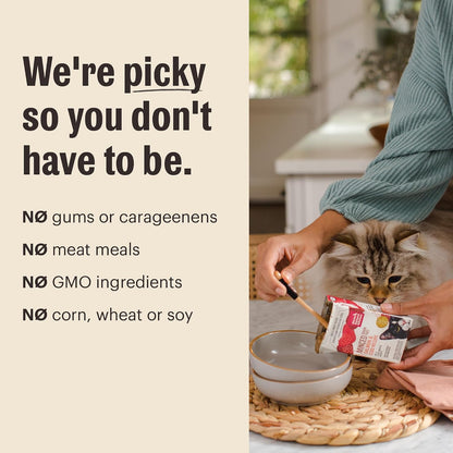 Nutritional information on Honest Kitchen cat mousse box