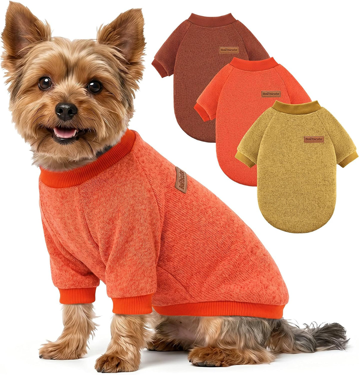 3 Pack Dog Sweaters for Small Dogs Girl Boy Winter Fleece Clothes Warm Soft Dog Sweatshirt Outfit for Dogs Cats Pet Apparel - Image 13