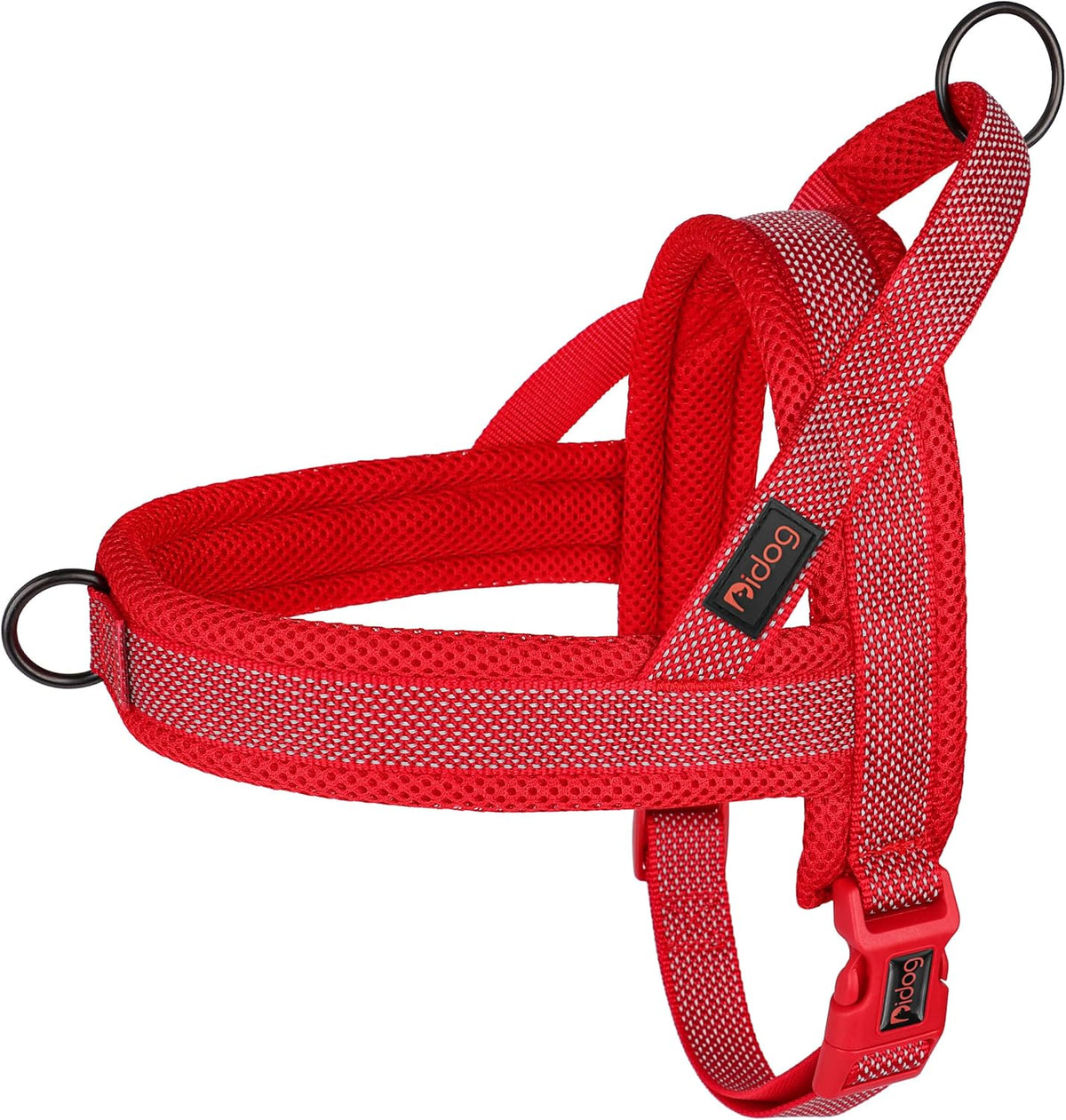 Didog No Pull Dog Harness with Breathable Mesh Padded,Reflective & Quick Fit Light Weight Dog Strap Vest Harness,Easy for Walking Training (L:Chest 26-32", Mesh-Hot Pink) - Image 12