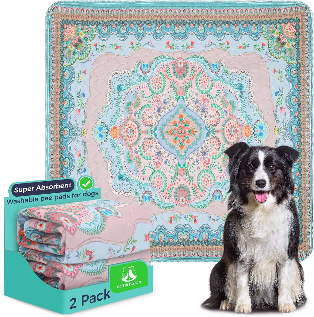 Aitmexcn Washable Puppy Dog Pee Pad, 2PCS 100% Waterproof Whelping Training Mat for Puppy/Senior Dog, Fast Drying Reusable Puppy Pads for Indoor, Outdoor and Car Travel- 24'' x 36'' - Image 13