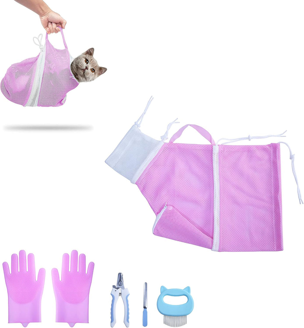 Full view of the KlerRoem five-in-one pet home grooming accessories bundle.