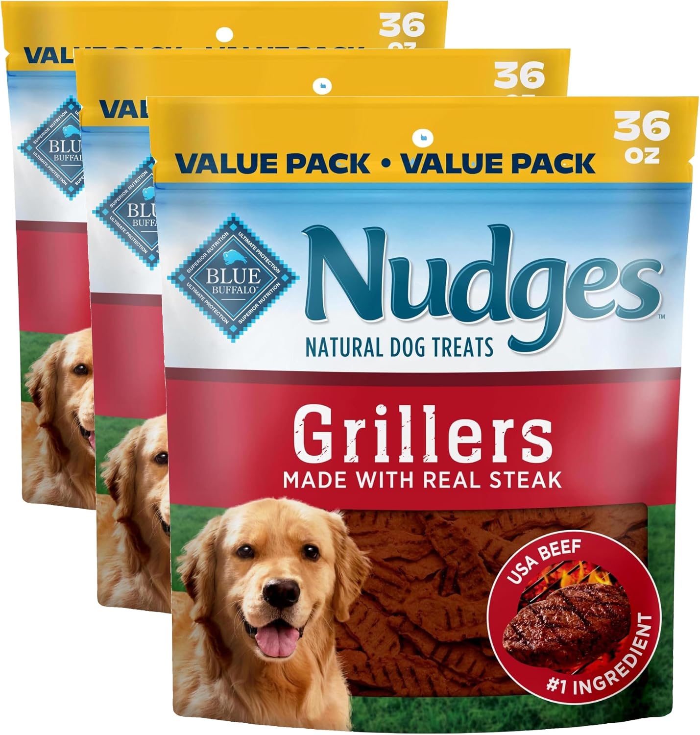 Blue Buffalo Nudges Chicken Grillers Natural Dog Treats, Tender & Meaty Dog Snacks, Easy-To-Tear for Training, Made in the USA with Real Chicken, No Artificial Preservatives, 16 oz. - Image 14