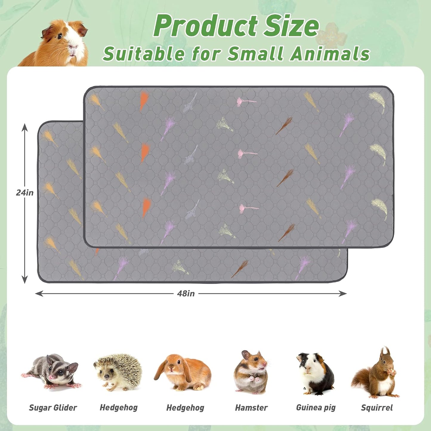 LWYMX reusable fleece cage liners for small pets