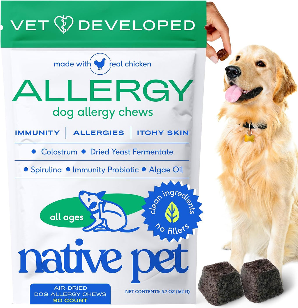 Native Pet Dog Allergy Chews - Dog Allergy Relief with Probiotics and Colostrum for Itchy Skin Relief to Support Seasonal Allergy and Healthy Immune System - All Natural Anti-Histamine - 30 Chews - Image 11