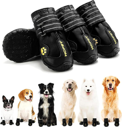 Hcpet dog boots size 6 black front view