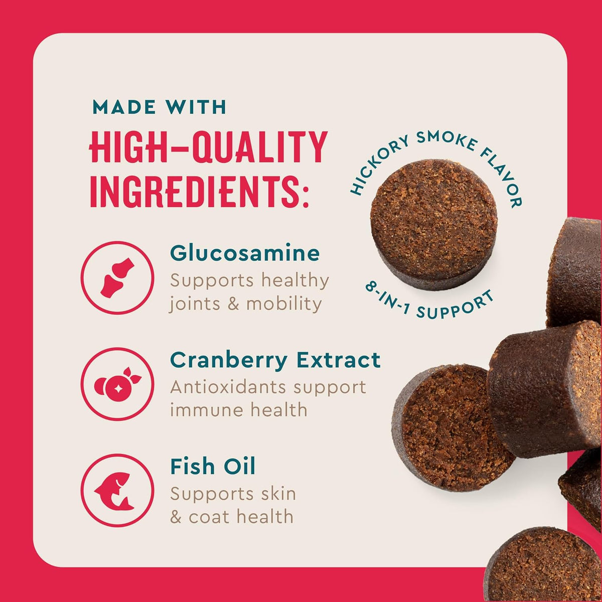 VetIQ 8-in-One nutritional benefits label detail
