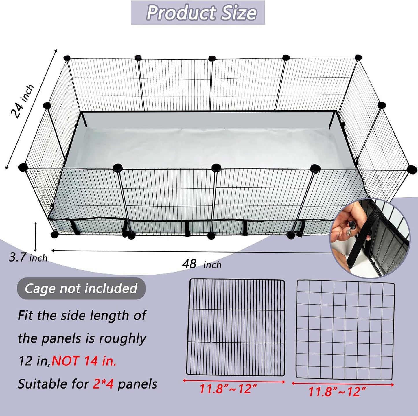Waterproof PVC bottom liner for rabbit and guinea pig cages