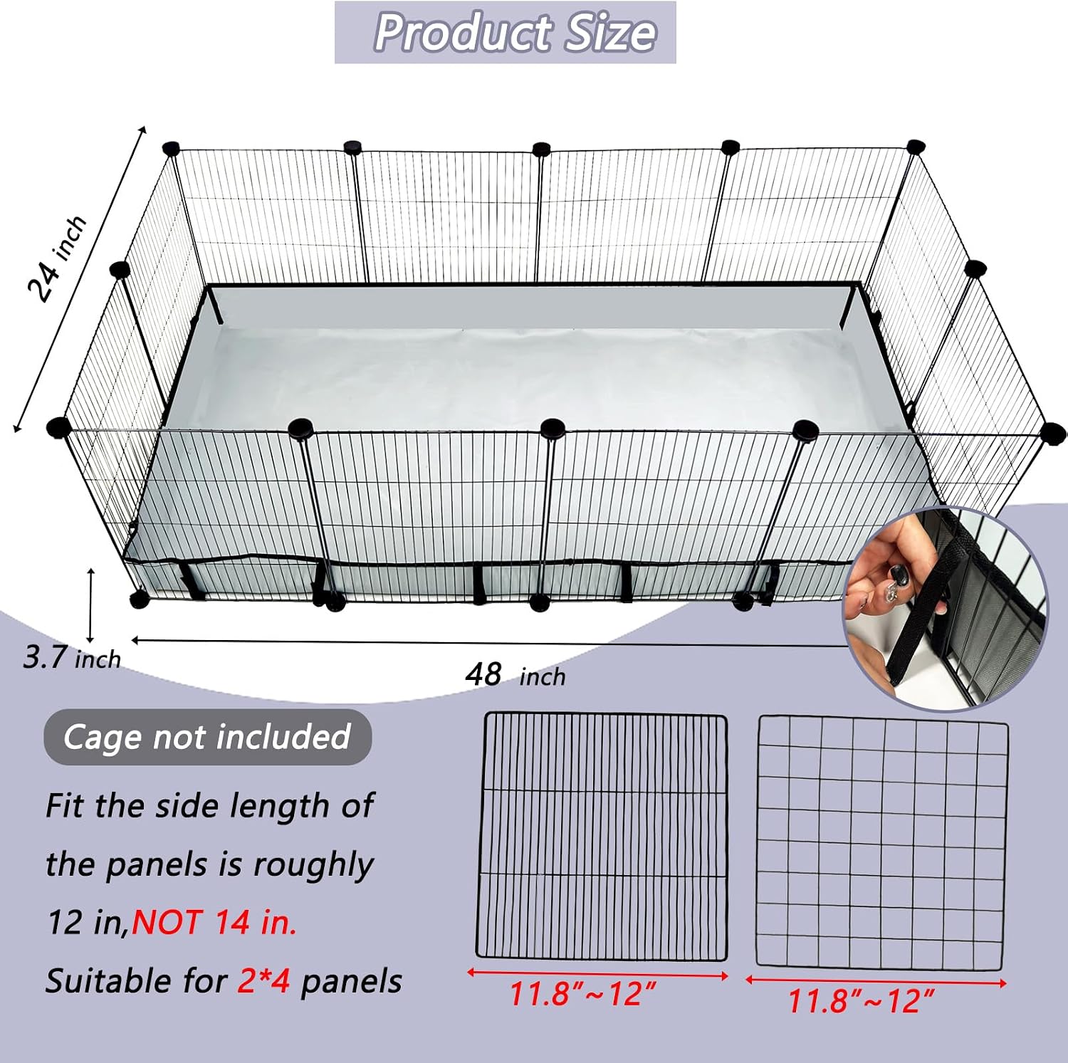 Waterproof PVC bottom liner for rabbit and guinea pig cages