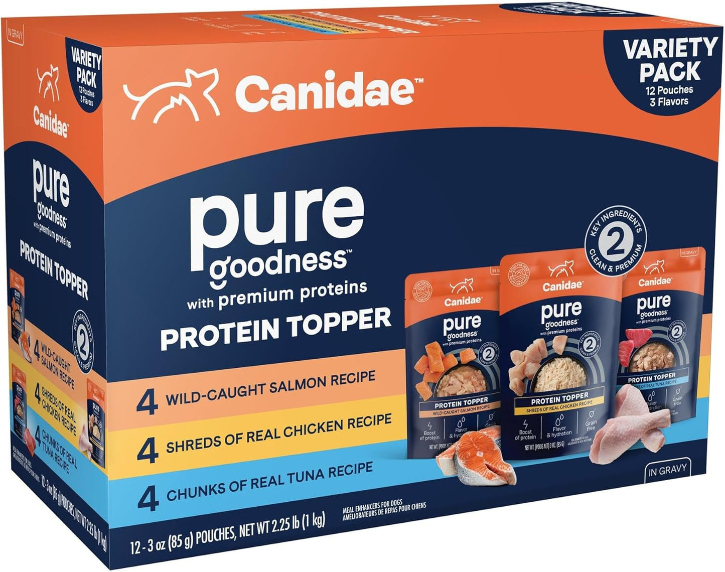 Canidae Pure Goodness Protein Topper Wet Dog Food - Easy Protein Addition & Daily Nutrition Boost - Grain-Free Limited Ingredient Formula - 3 oz - Wild-Caught Salmon in Gravy - Case of 12 - Image 10