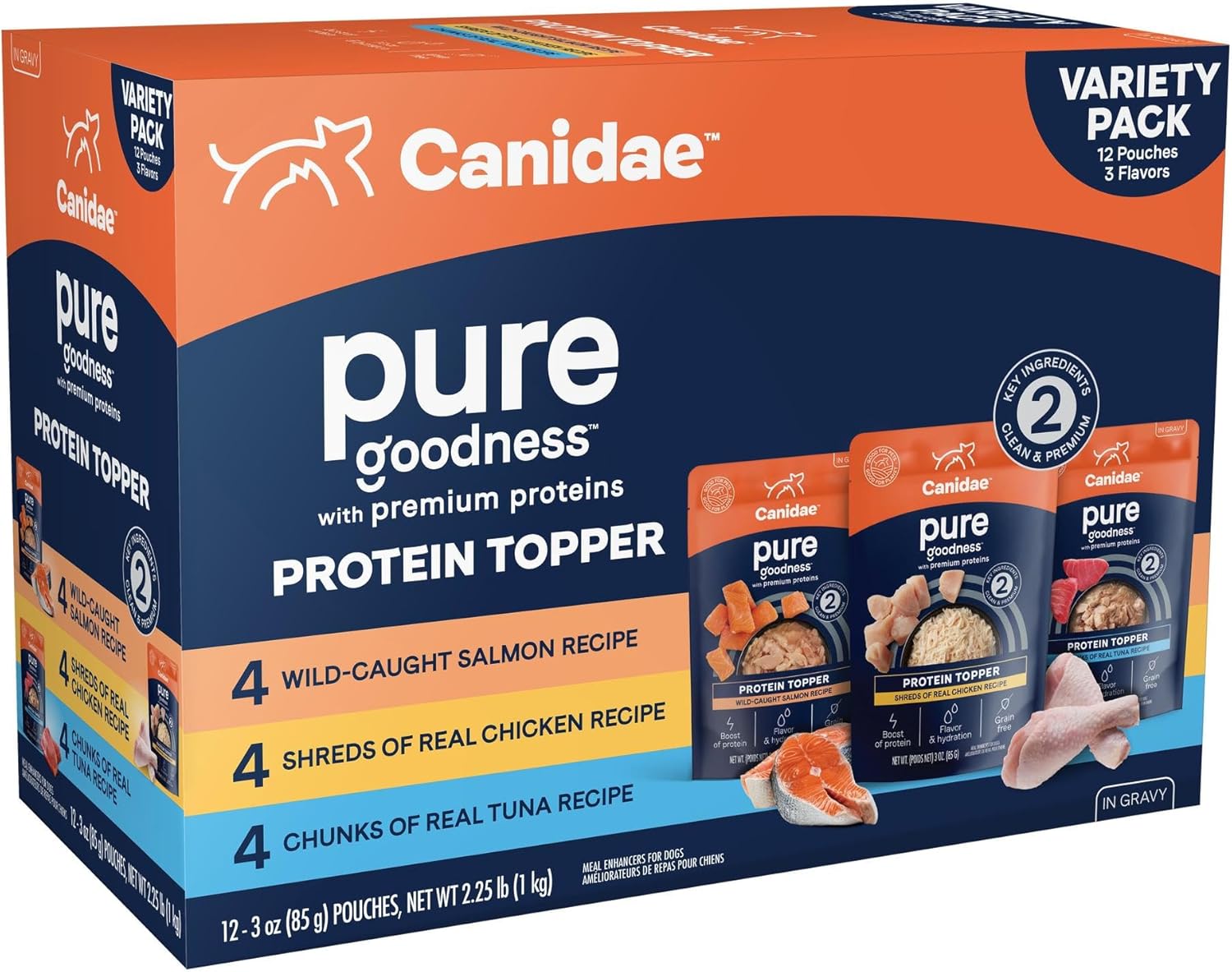Canidae Pure Goodness Protein Topper Wet Dog Food - Easy Protein Addition & Daily Nutrition Boost - Grain-Free Limited Ingredient Formula - 3 oz - Wild-Caught Salmon in Gravy - Case of 12 - Image 10