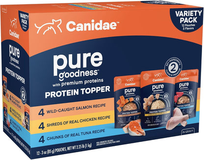 Canidae Pure Goodness Protein Topper Wet Dog Food - Easy Protein Addition & Daily Nutrition Boost - Grain-Free Limited Ingredient Formula - 3 oz - Wild-Caught Salmon in Gravy - Case of 12 - Image 10