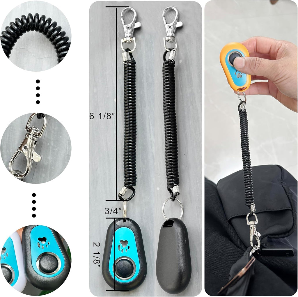 HoAoOo premium imported pet training clicker set close up view