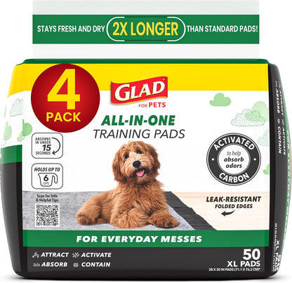 Glad for Pets Extra Large Charcoal Training Pads for Dogs and Puppies, Activated Carbon Odor Control, 6-Layer Absorbent Leak-Proof Pee Pads with Pheromone Attractant, 28 x 30 in, 30 Count - Image 15