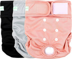 wegreeco Female Dog Diapers, Washable Reusable Pet Puppy Doggie Diapers for Small Medium Large Female Dogs in Heat Period, Doggy Period Panties, 5 Pack, Medium - Image 14