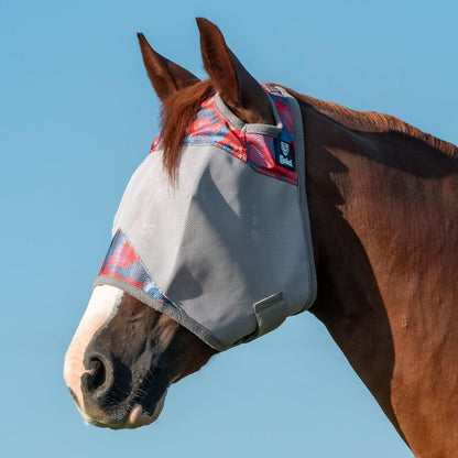 Cashel Crusader Standard Fly Mask No Ears or Nose,Gray,Horse - Image 14