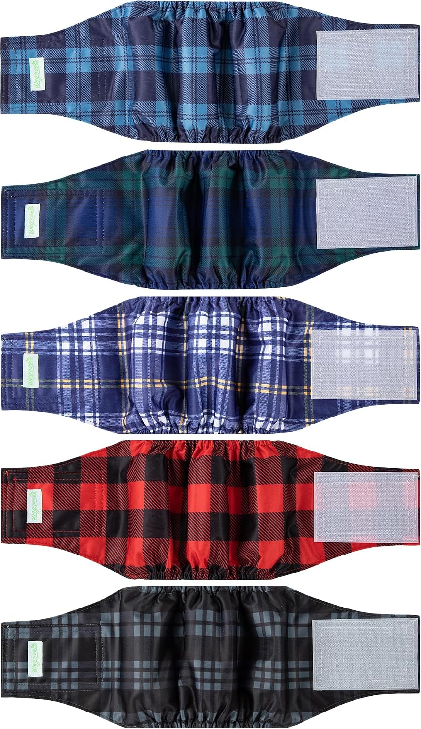 wegreeco Small Dog Diapers Male,Reusable Belly Bands for Male Dogs,Washable Doggie Puppy Diapers Wraps,Medium Large Size(5 Pack Small) - Image 15