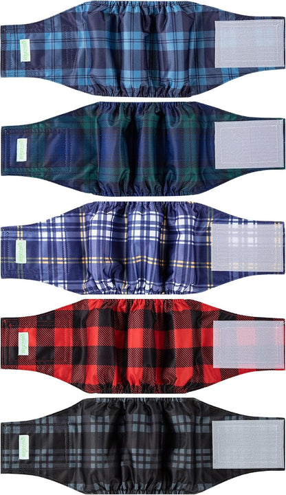 wegreeco Small Dog Diapers Male,Reusable Belly Bands for Male Dogs,Washable Doggie Puppy Diapers Wraps,Medium Large Size(5 Pack Small) - Image 15