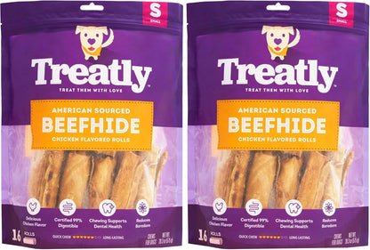 American Sourced Beefhide Chips Dog Chew Treats - Chicken Flavor, 22oz/1 Pack - Image 11