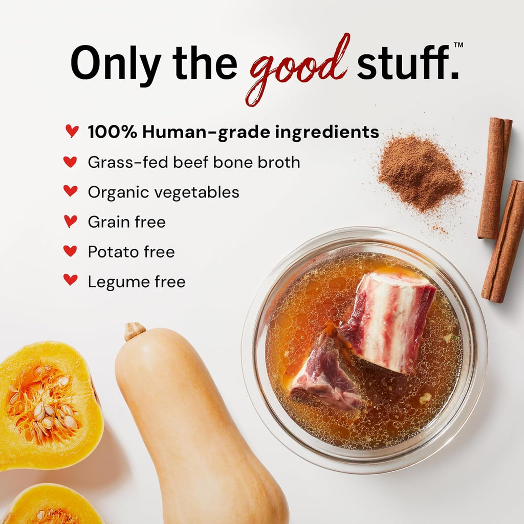 Stella and Chewy's grain free dog bone broth resealable pouch packaging detail