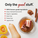 Stella and Chewy's grain free dog bone broth resealable pouch packaging detail