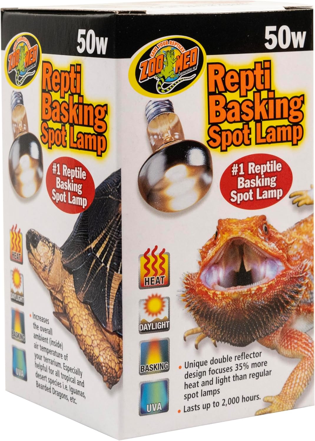 Zoo Med reptile terrarium heating bulb close up