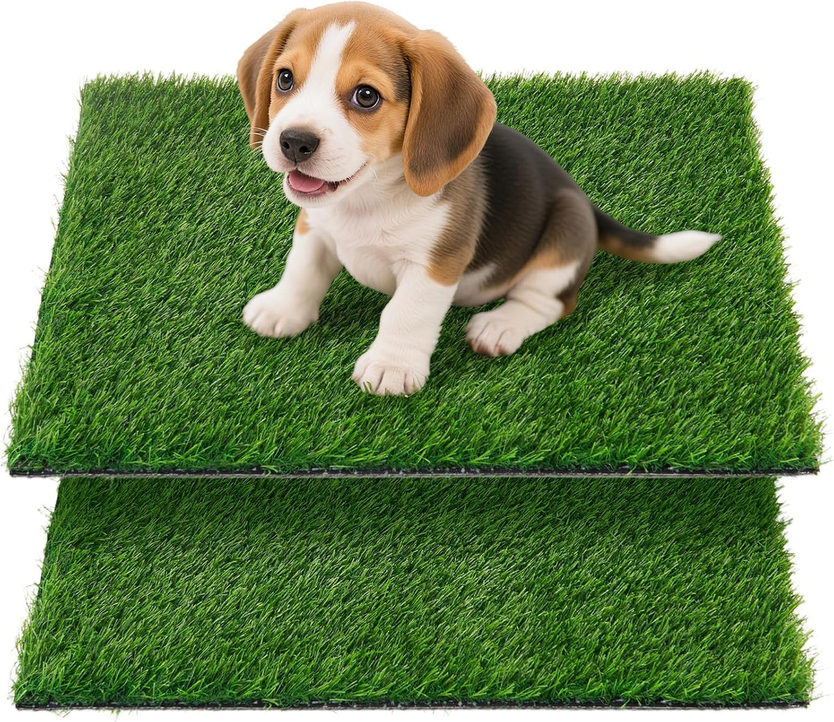 Artificial Pee Grass Pad for Dogs, Fake Grass Replacement Pads for Dog Potty Tray Training Pet Turf, Indoor and Outdoor Mat- 2 Packs (14" x 18") - Image 15