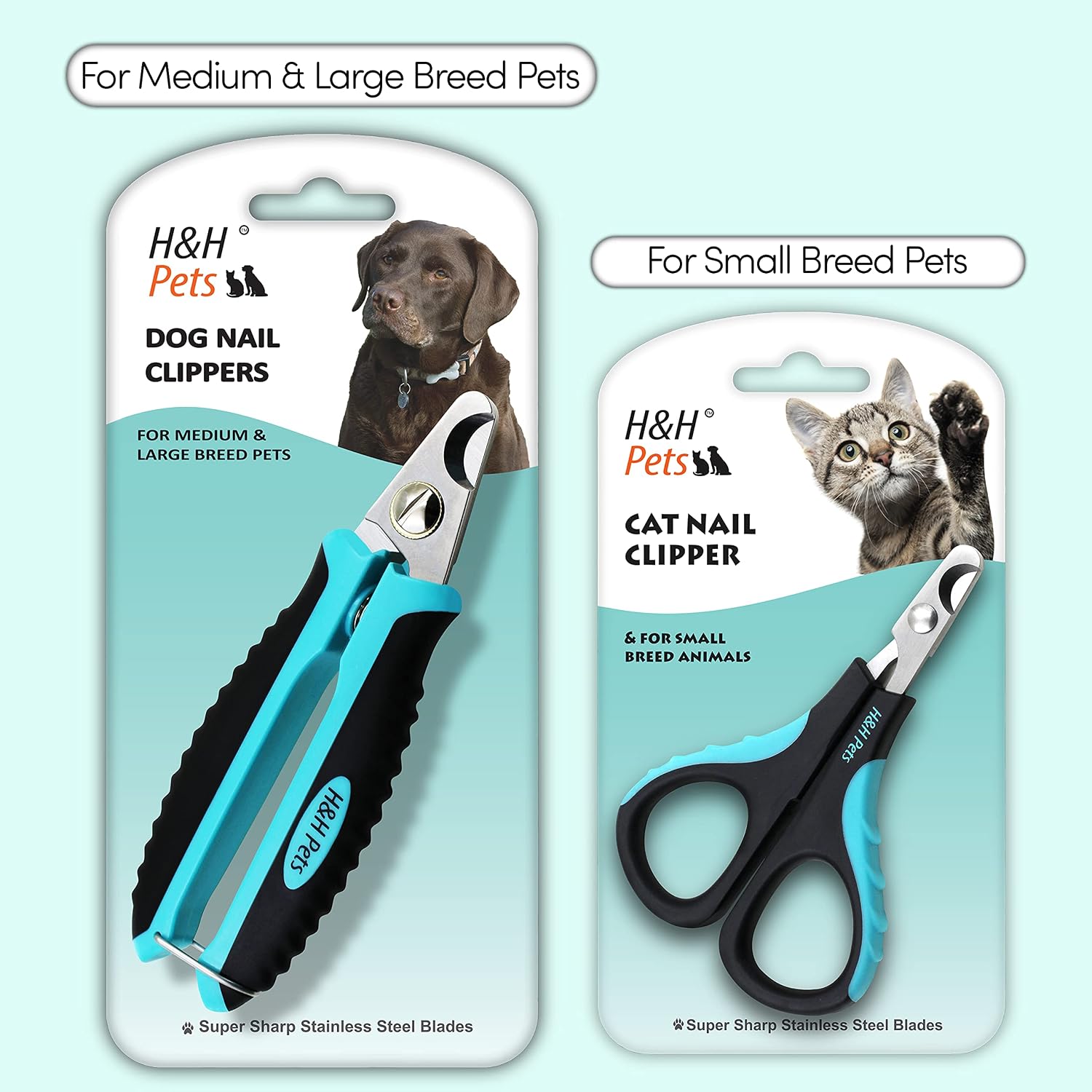 Professional grooming kit featuring H&H Pets nail clipper