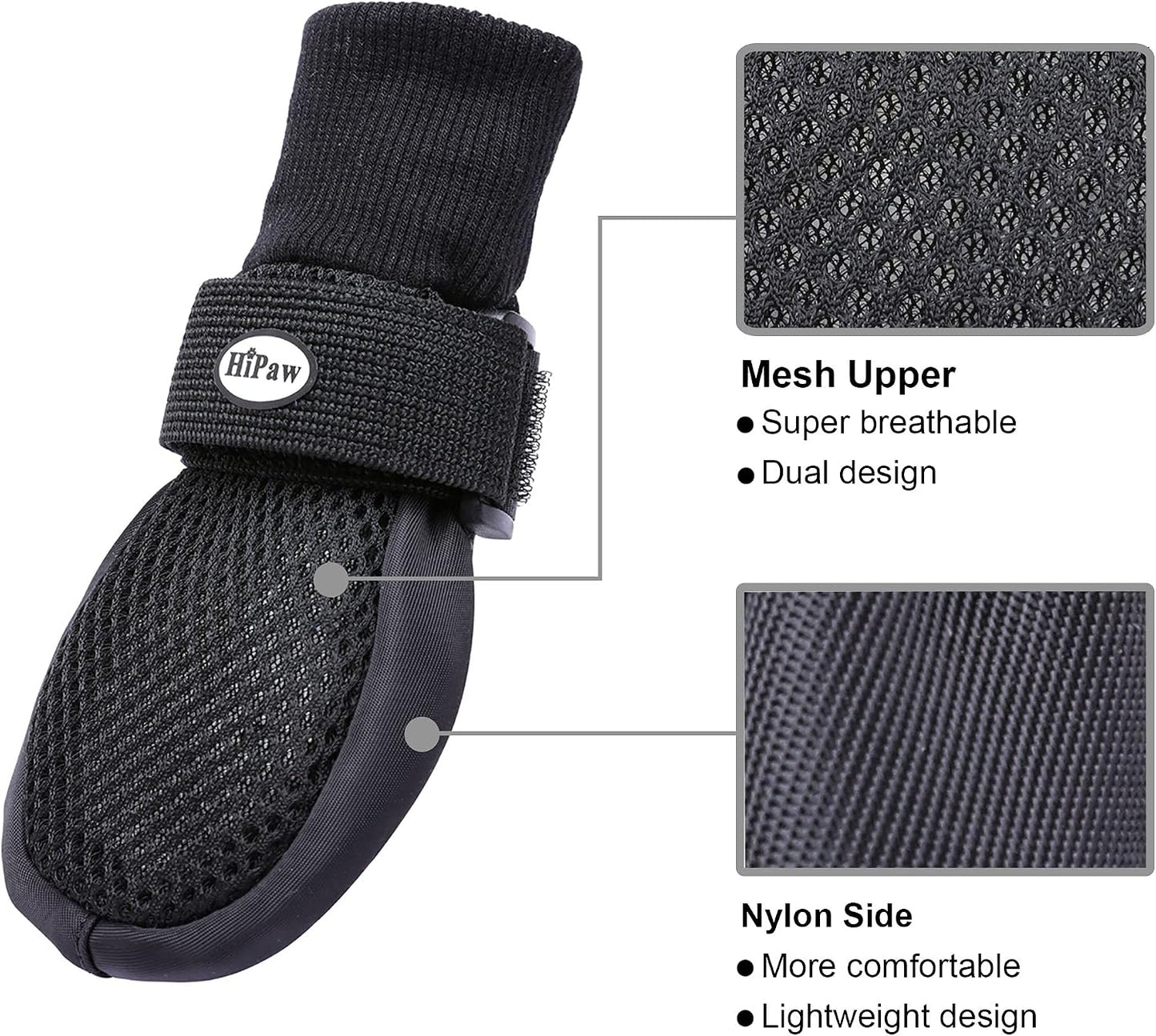 Close up of HiPaw dog boots non-slip rubber sole detail