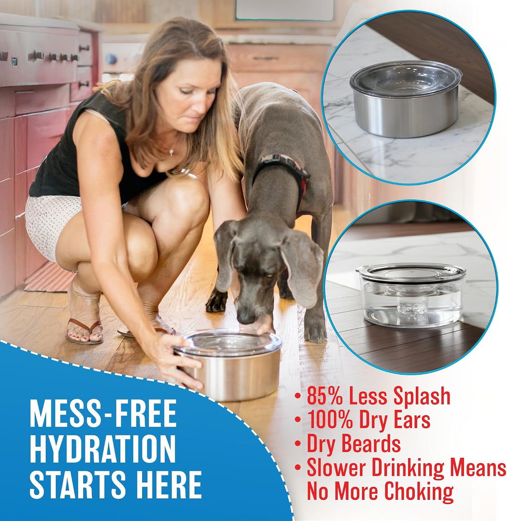 Slopper Stopper one gallon non spill dog feeder top view