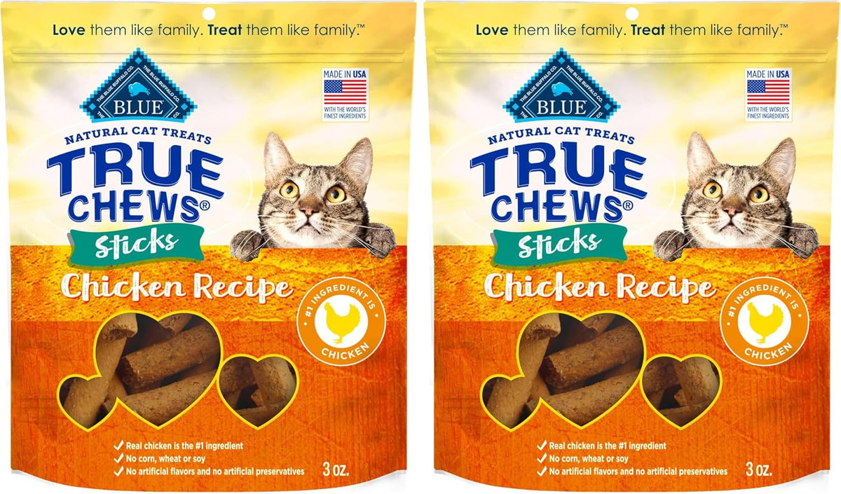 Blue Buffalo True Chews Sticks Natural Cat Treats, Chicken Recipe, Meaty & Savory Treats Made in The USA, 3-oz Bag - Image 11