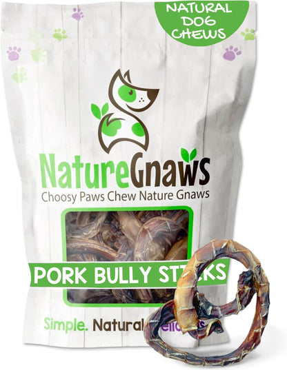 Nature Gnaws Extra Thin Pork Bully Sticks for Small Dogs 5-6" (15 Count) - Long Lasting for Light Chewers and Puppies - Natural Bacon Dog Chew Treats - Image 10