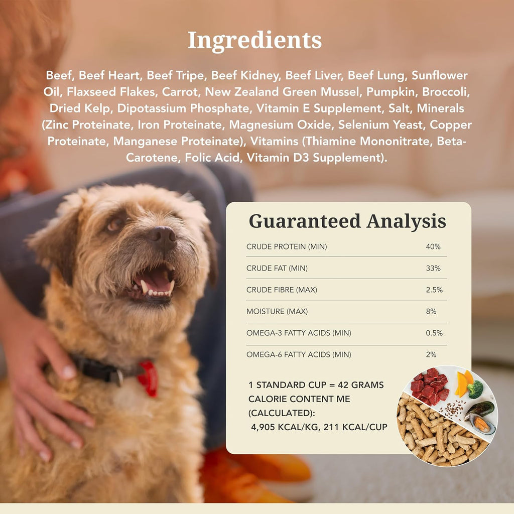 K9 Natural dog food bag back panel details
