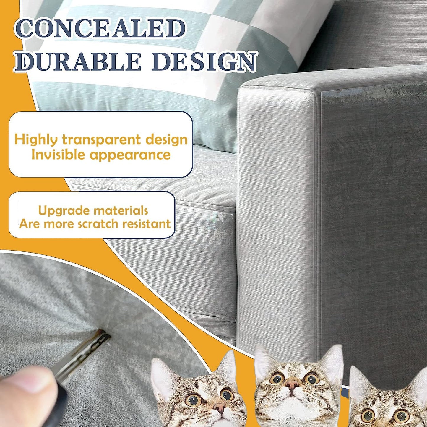 Transparent Vcanivr protection film on leather upholstery