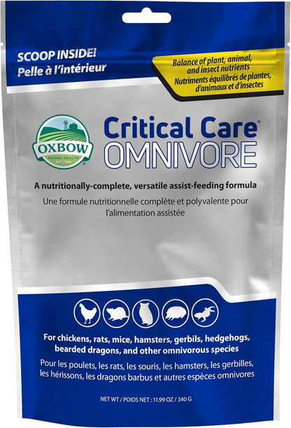 Oxbow Critical Care Omnivore 340g bag front view authentic pet supplement