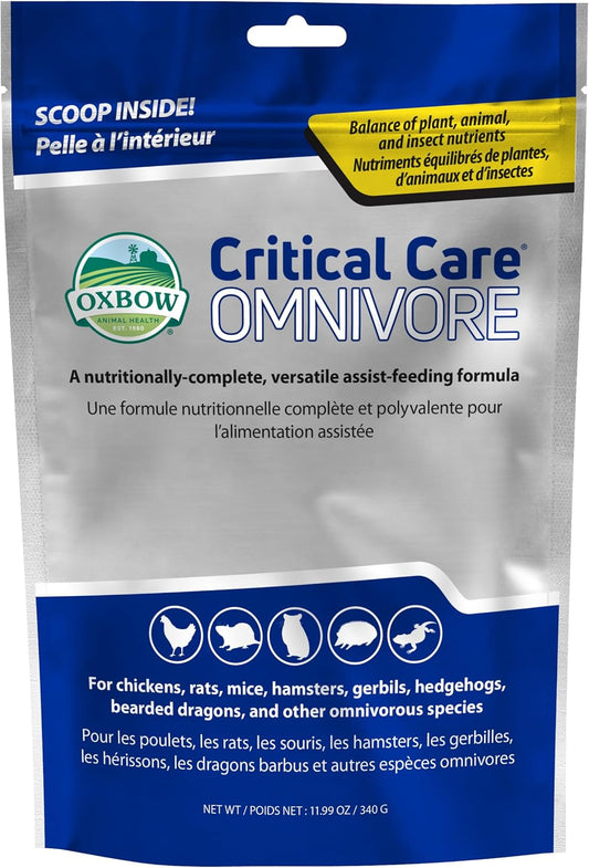 Oxbow Critical Care Omnivore 340g bag front view authentic pet supplement