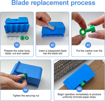 Blue 3D printed DIY tool for making cat scratching boards