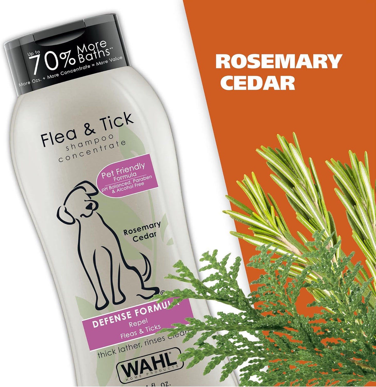 Wahl flea repellent dog shampoo lifestyle packaging shot