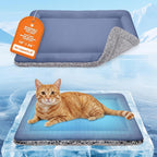 Cat Cooling Mat, Self Warming Cat Bed, Reversible Warm & Cooling Cat Bed, Winter Warm Cat Pad & Summer Cooling Cat Mat for Kittens & Small Dogs, Perfect for Crates, Beds & Sofas, Gray, 18" x 24" - Image 10