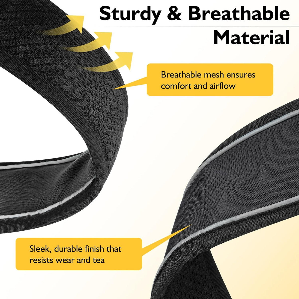 Mayerzon heavy duty dog collar showing stainless steel D-ring leash attachment and separate ID tag ring